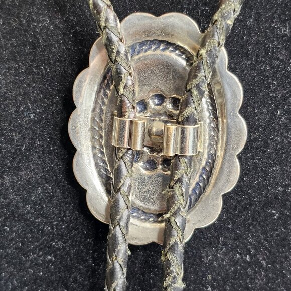 Bolo Tie With Green Stone Mens Read - Picture 5 of 9